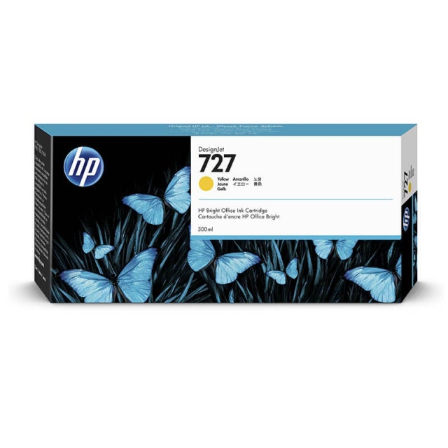 HP Bläck F9J78A 727 Gul 300ml