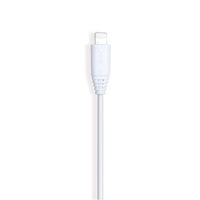 Gear Rund Laddkabel Lightning till USB-A 0.3m Vit MFI