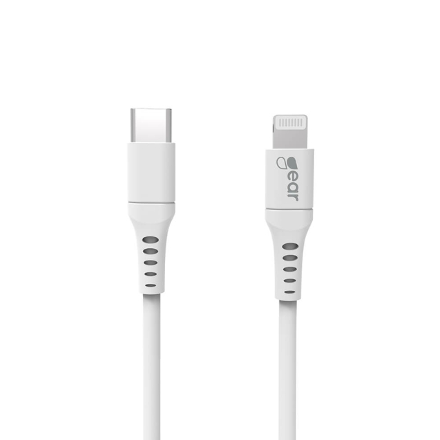Gear Laddkabel USB-C till Lightning 2m Vit MFI C94