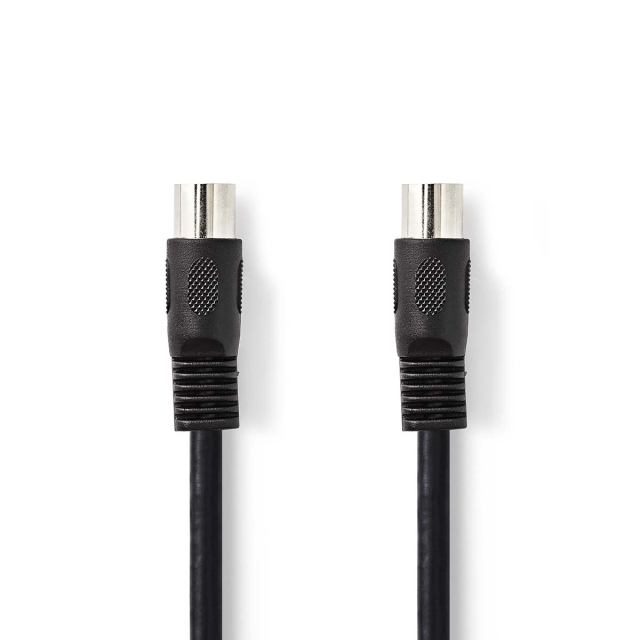 Nedis DIN ljudkabel | DIN 5-Pin Hane | DIN 5-Pin Hane | Nickelplaterad | 3.00 m | Rund | PVC | Svart | Label