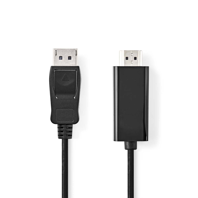 Nedis Displayport-kabel | DisplayPort Hane | HDMI™ Kontakt | 4K@30Hz | Nickelplaterad | 3.00 m | Rund | PVC | Svart | Låda