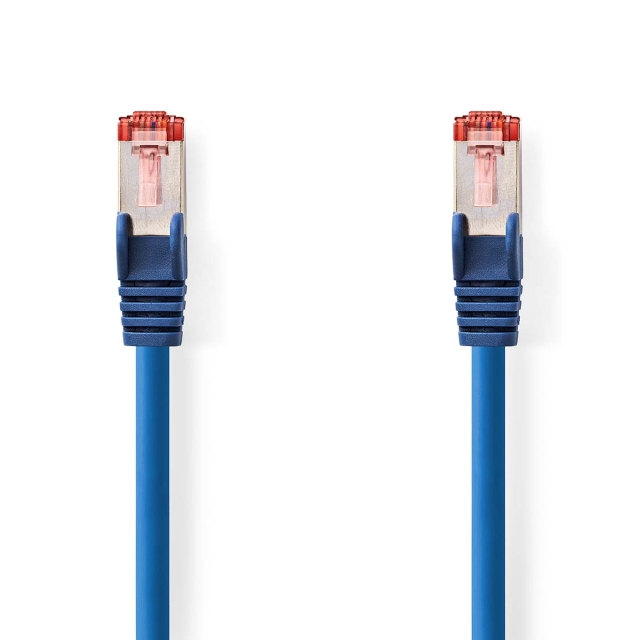 Nedis CAT6 Nätverkskabel | RJ45 hane | RJ45 hane | S/FTP | 0.50 m | Rund | LSZH | Blå | Label
