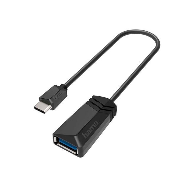 Hama Adapter USB-OTG USB-C-USB 3.2 Gen 1 5Gbit/s Svart