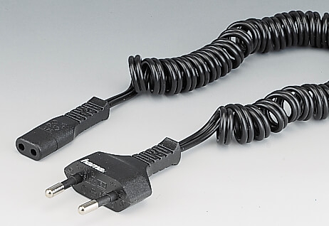 Hama Nätkabel 2-pol 1,5m svart rakapparatkabel