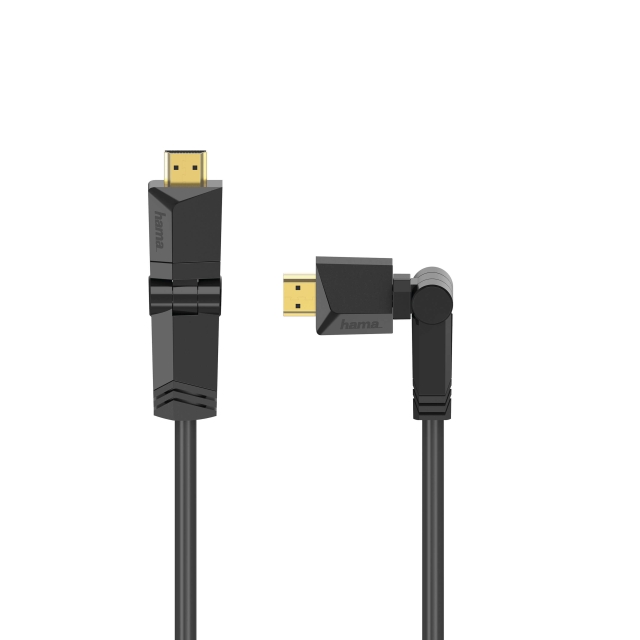 Hama Kabel HDMI Ethernet Roterande Guld Svart 3m