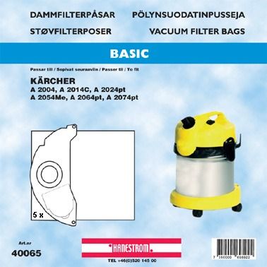 hanestroem Dammsugarpåsar Hanestrom Kärcher  WD4