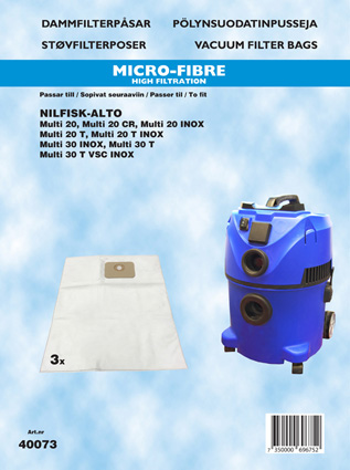 hanestroem Dammsugarpåsar Hanestrom Nilfisk-Alto Multi 3P