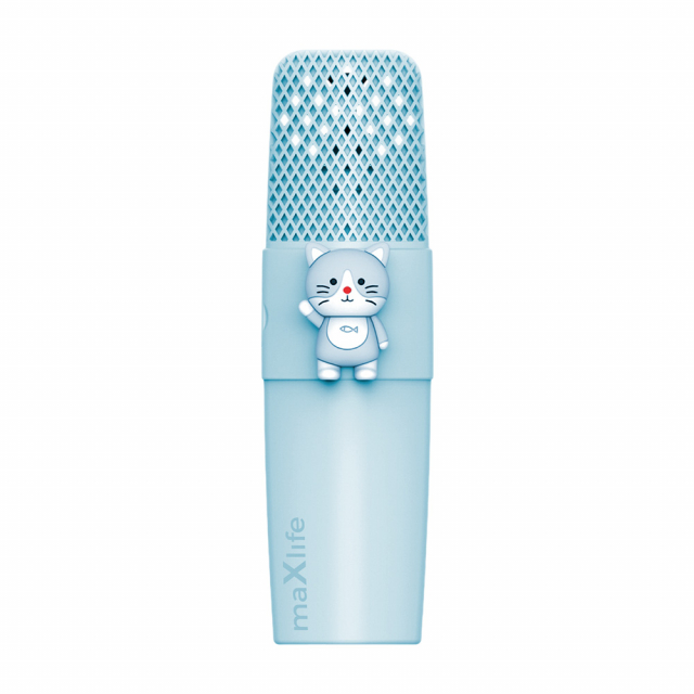 Maxlife Animal MXBM-500 - Bluetooth Karaoke-Mikrofon med högtalare, Blå