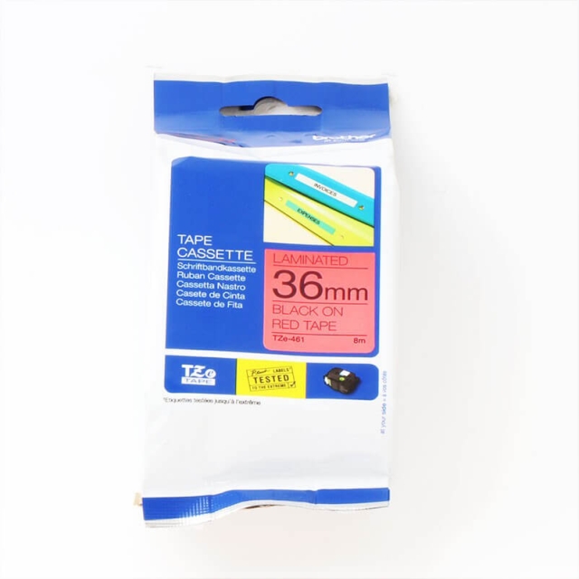 Brother Tape TZE-461 36mm Svart på Röd