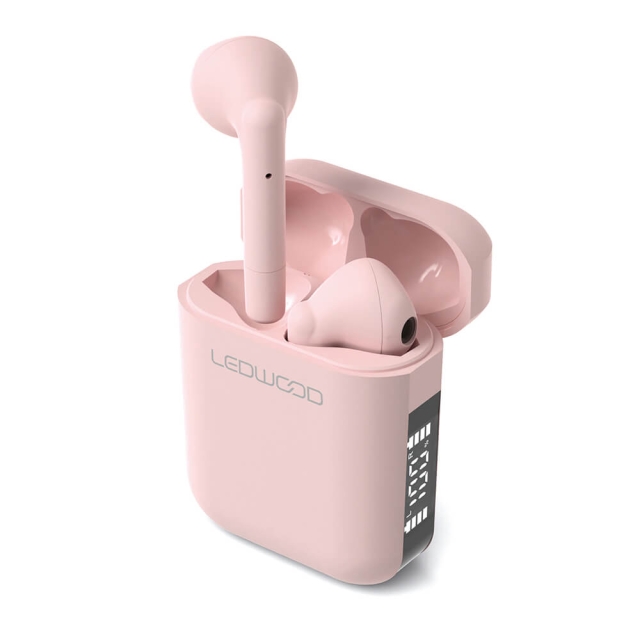 LEDWOOD Hörlur Apollo TWS True Wireless In-Ear Rosa Mic