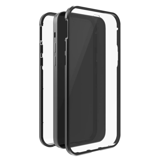 BLACK ROCK Mobilskal 360° Glas Transp/Svart - iPhone 14 Pro