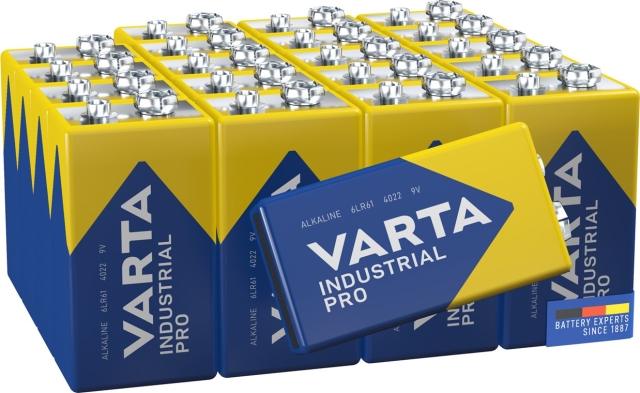 Varta 6LR61/6LP3146/9 V Block (4022) batteri, 20 st. kartong alkaliskt manganbatteri, 9 V
