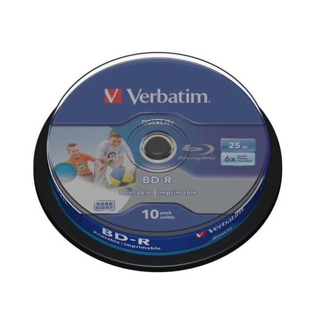 Verbatim BD-R 25GB 6x 10-pack Spindel Printbar