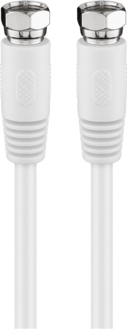 Goobay SAT-antennkabel (80 dB), dubbelskärmad F-plugg > F-plugg (helt skärmad), 0.3 m