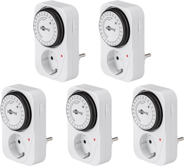 Goobay Set med 5, analog timer Lätt att använda en analog timer