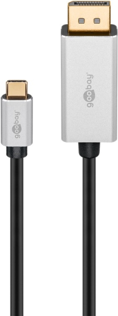 Goobay USB-C™ till DisplayPort™-adapterkabel, 3 m USB-C™-kontakt > DisplayPort™-kontakt