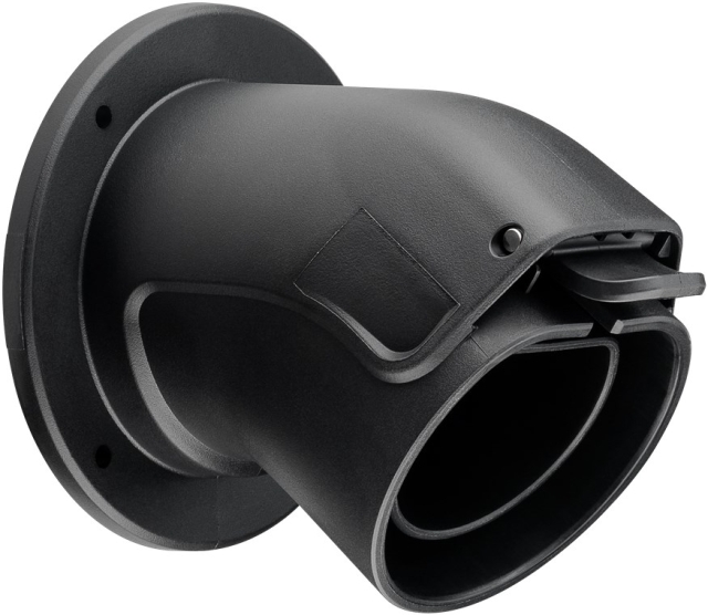 Goobay Vinklat väggfäste för laddkabel Typ 2 för elfordon utrymmessparande hållare för kabeluttaget på fordonssidan mellan laddningarna