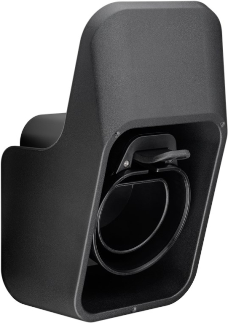 Goobay Väggfäste med kabelstöd för laddkabel Typ 2 för elfordon säkrar kabeluttaget på fordonssidan mellan laddningsprocesserna