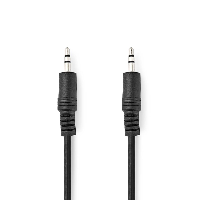 Nedis Stereoljudkabel | 3.5 mm Hane | 3.5 mm Hane | Nickelplaterad | 0.50 m | Rund | Svart | Label