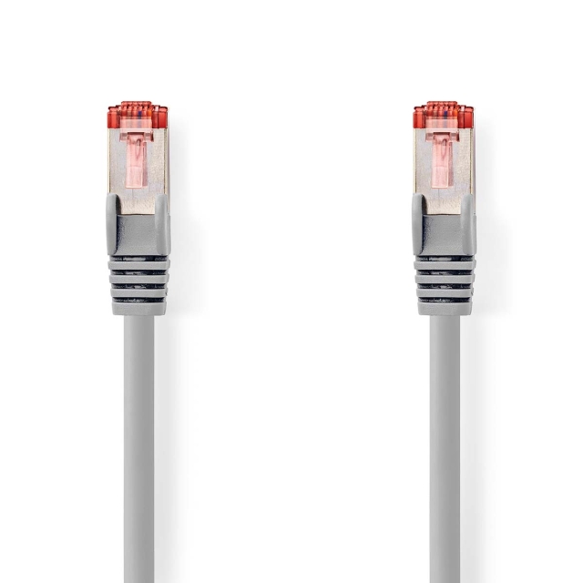 Nedis CAT6 Nätverkskabel | RJ45 hane | RJ45 hane | S/FTP | 10.0 m | Rund | LSZH | Grå | Label
