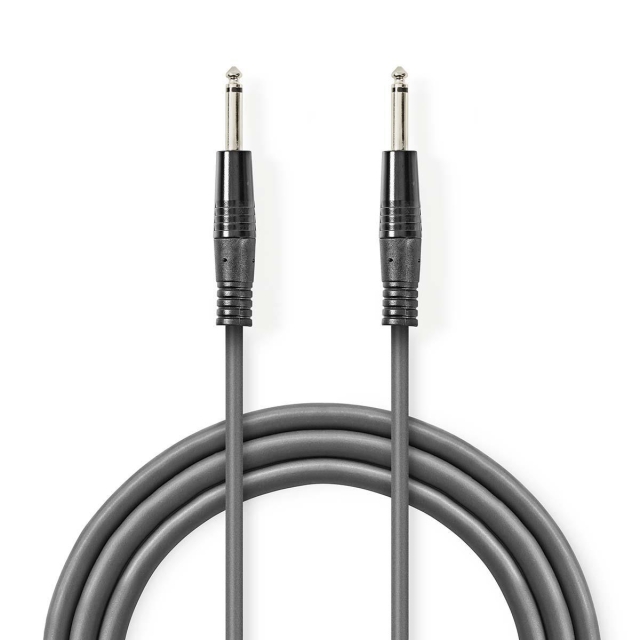 Nedis Monoljudkabel | 6.35 mm Hane | 6.35 mm Hane | Nickelplaterad | 3.00 m | Rund | PVC