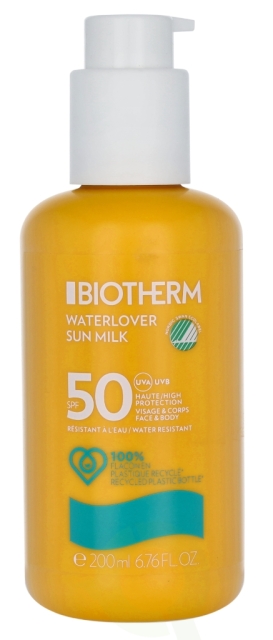 Biotherm Waterlover Sun Milk w/Pump SPF50 200 ml Face & Body