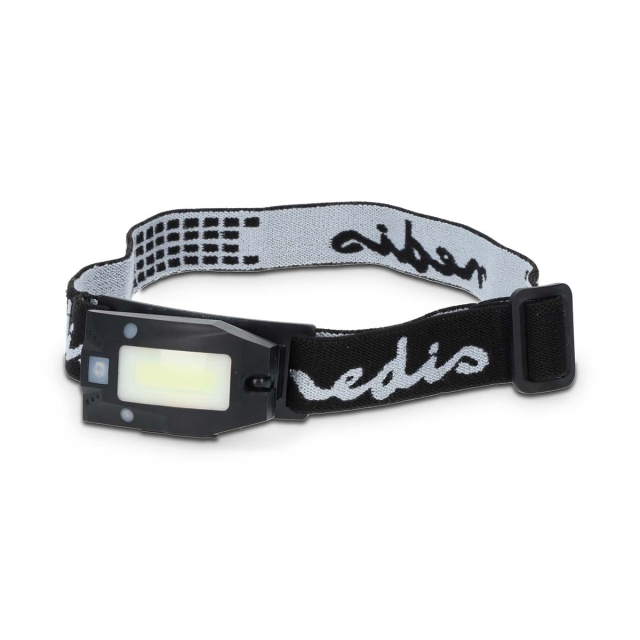 Nedis LED huvudlampa | Batteridriven / USB ström | 3.7 V DC | batterier medföljer | Uppladdningsbara | Angivet ljusflöde: 180 lm | Belysningsräckvidd: 20 m