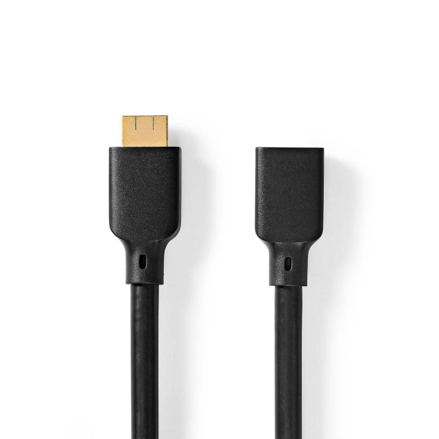 Nedis Ultra High Speed HDMI ™ kabel | HDMI™ Kontakt | HDMI™ Utgång | 8K@60Hz | 48 Gbps | 1.00 m | Rund | 7.9 mm | Svart | Låda