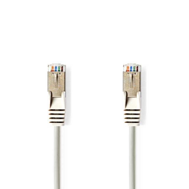 Nedis CAT5e nätverkskabel | SF/UTP | RJ45 hane | RJ45 hane | 1.50 m | Rund | PVC | Grå | Label