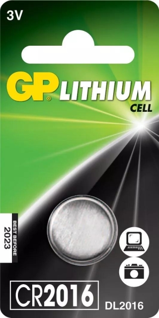 GP CR2016 Lithium Coin, 1 Pack (B)
