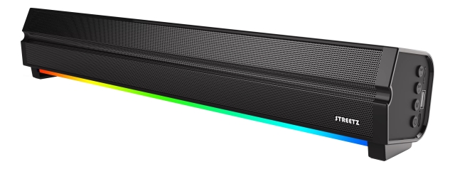 Streetz SB100 Bluetooth Soundbar, RGB light, micro SD slot