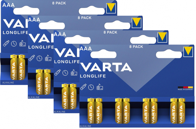 Varta Longlife AAA-Batterier, 32-Pack