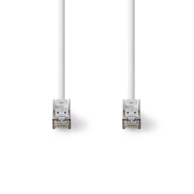 Nedis Cat 8.1 nätverkskabel | S/FTP | RJ45 hane | RJ45 hane | 1.00 m | Rund | LSZH | Vit | Label