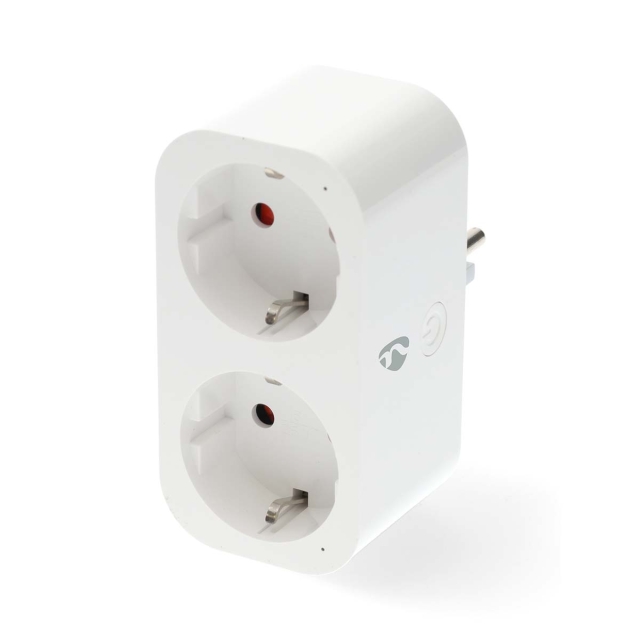 Nedis SmartLife Smart Plug | IP21 | Strömmätare | 3680 W | Type F (CEE 7/7) | 0 - 55 °C | Android™ / IOS | 2-vägs | Vit | 1 st