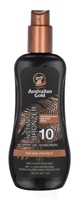 Australian Gold Spray Gel With Instant Bronzer Sunscr. SPF10 237 ml