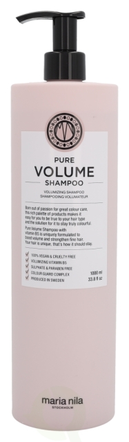 Maria Nila Pure Volume Shampoo 1000 ml Sulphate & Paraben Free