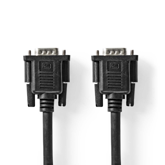 Nedis VGA-kabel | VGA Hane | VGA hona 15p | Nickelplaterad | Maximal upplösning: 1280x800 | 20.0 m | Rund | ABS | Svart | Plastpåse