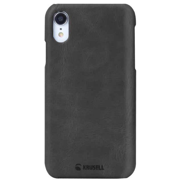 Krusell iPhone XR Sunne Cover Läder, Svart