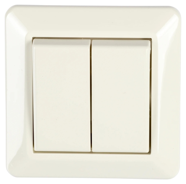 Nordic Quality ELKO 2 x 1 poll Installationsströmställare 16A / 250V, IP20, infälld