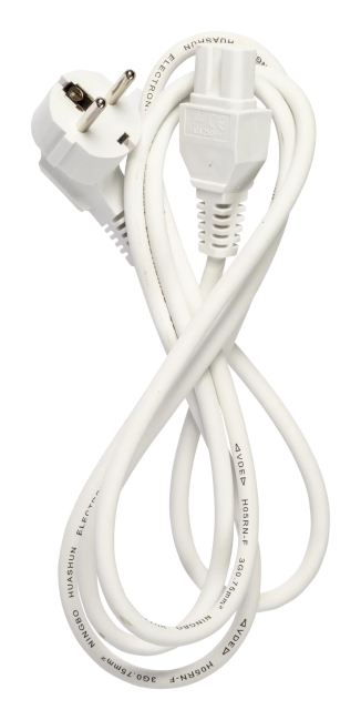 Nordic Quality C15 elkabel, 2m, Vit