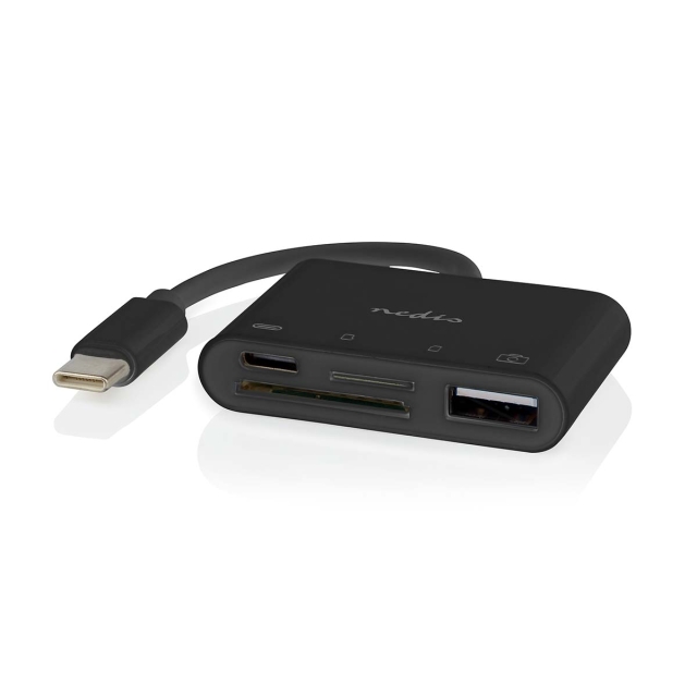 Nedis USB-hubb | 1x USB-C™ | 1x USB A / 1x USB-C™ | 4-Port port(s) | USB 2.0 | USB ström | SD & MicroSD
