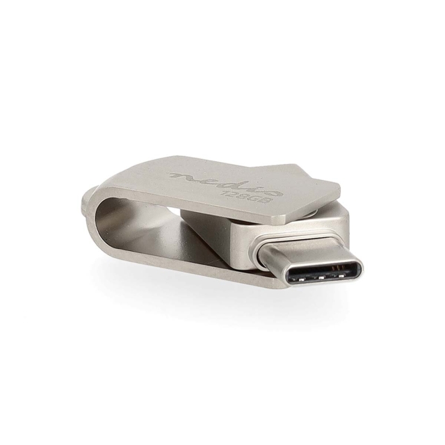 Nedis Flash Drive | 128 GB | USB-A / USB-C™ | Läshastighet: 110 MB/s | Skrivhastighet: 30 MB/s