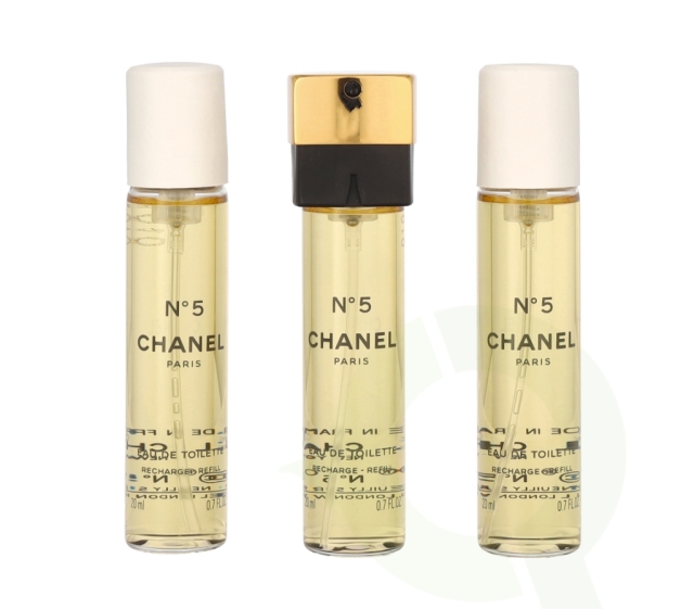 Chanel No 5 Giftset 60 ml 3x Edt Spray Refill 20Ml - Twist and Spray - Purse Spray