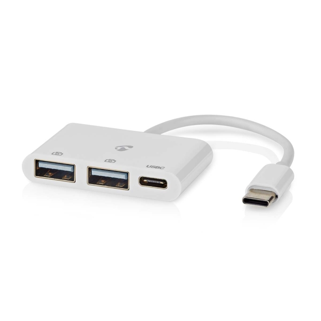 Nedis USB-hubb | 1x USB-C™ | 1x USB-C™ / 2x USB 2.0 A Female | 3-Port port(s) | USB ström
