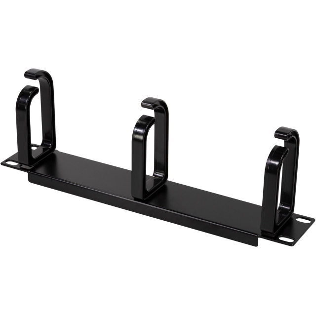LogiLink 10"-kabelpanel med 3 fästen U1 Svart
