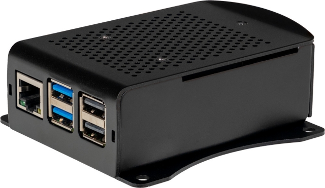 Raspberry Pi aluminiumfodral med fläkt, Raspberry Pi 5 B, svart