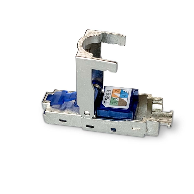 Nedis RJ45-kontakt | Hane | CAT6 / CAT6a | Rak | Guldplaterad | 2 st. | Metall | Blå / Grå | Låda