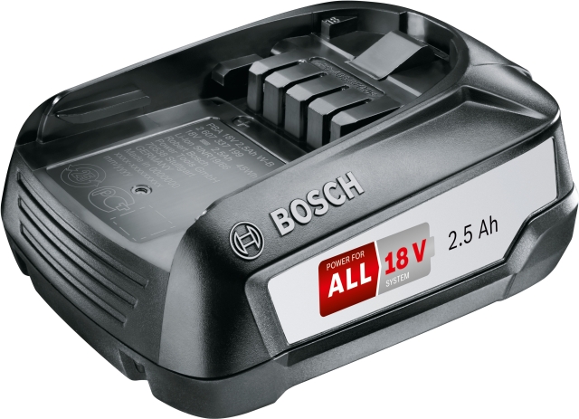 Bosch 18 V litiumjonbatteri, 2,5 Ah