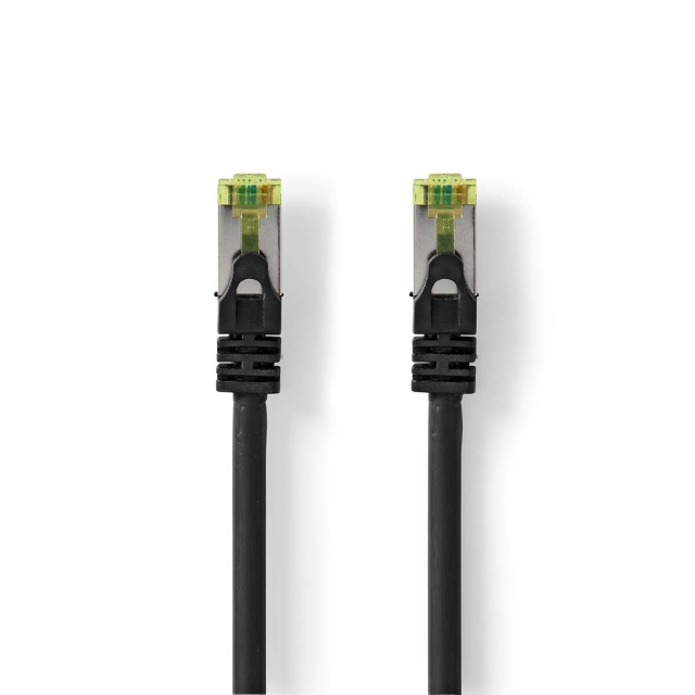 Nedis CAT7 nätverkskabel | S/FTP | RJ45 hane | RJ45 hane | 5.00 m | Snagless | Rund | LSZH | Svart | Label