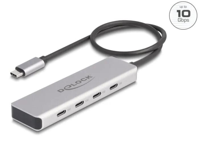 DeLOCK USB 10 Gbps USB Type-C™ Hub with 4 x USB Type-C™ female